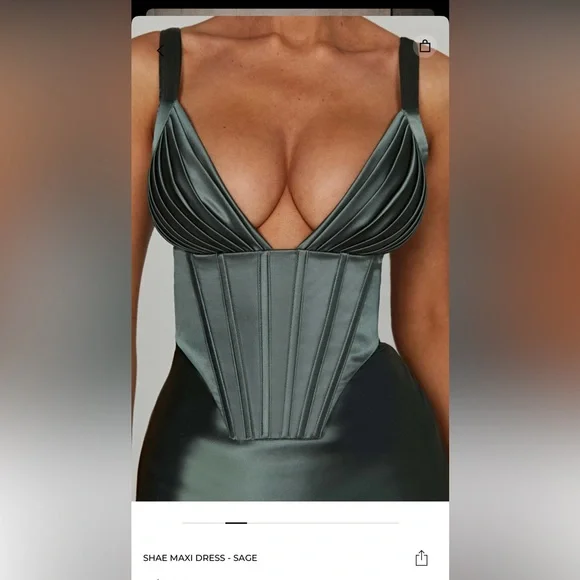 Babyboo Shae Maxi Dress - Sage - Picture 4 of 9